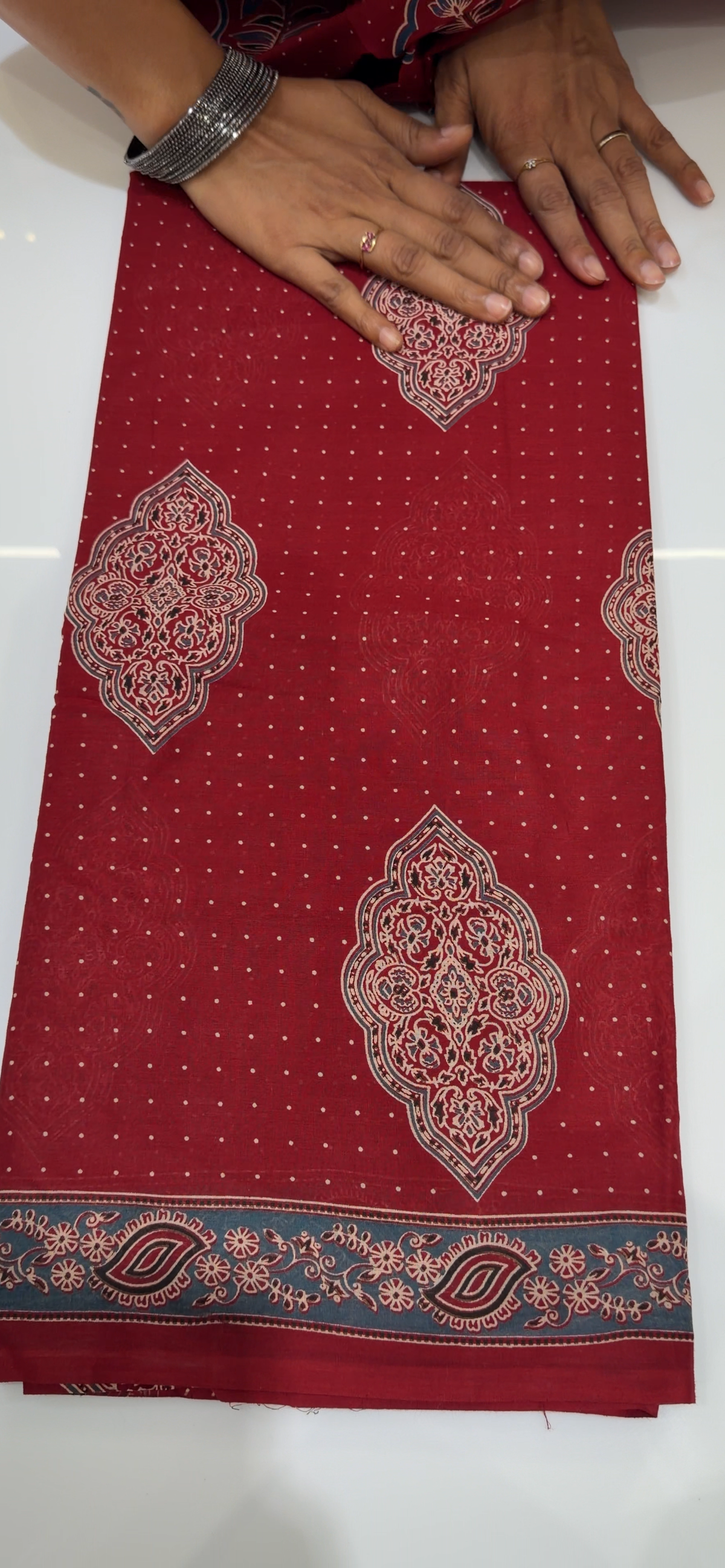 COTTON AJRAKH PRINTED SAREES - IHA 35167