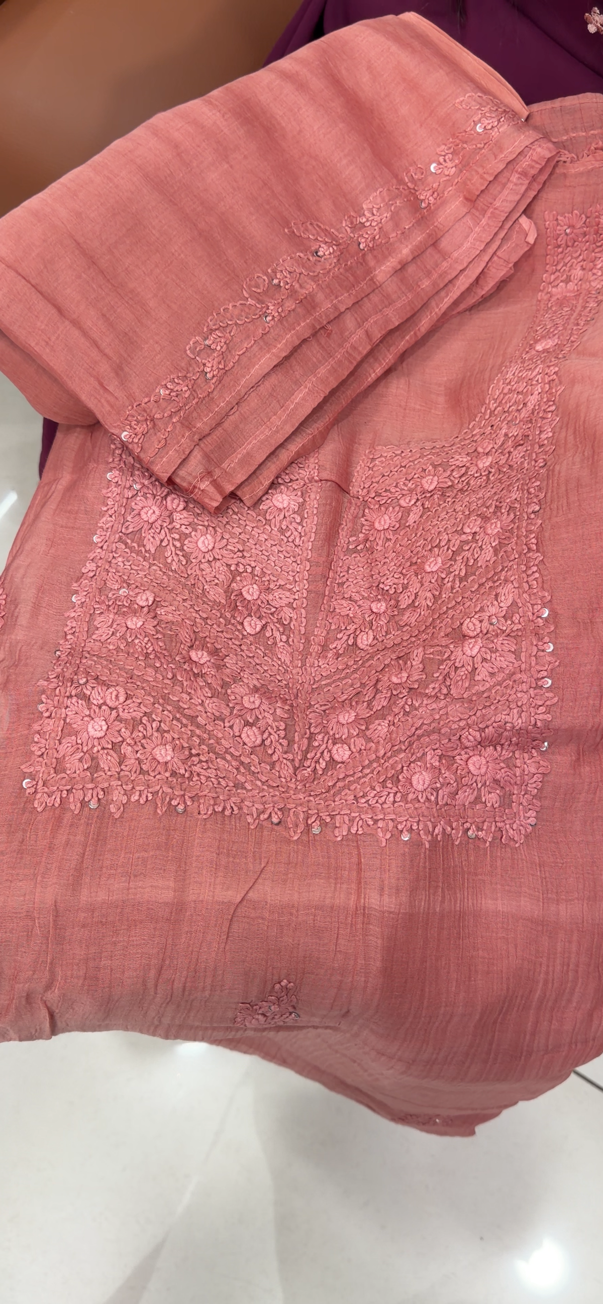 CHIKANKARI UNSTITCHED SALWAR SUITS - IHA 35802