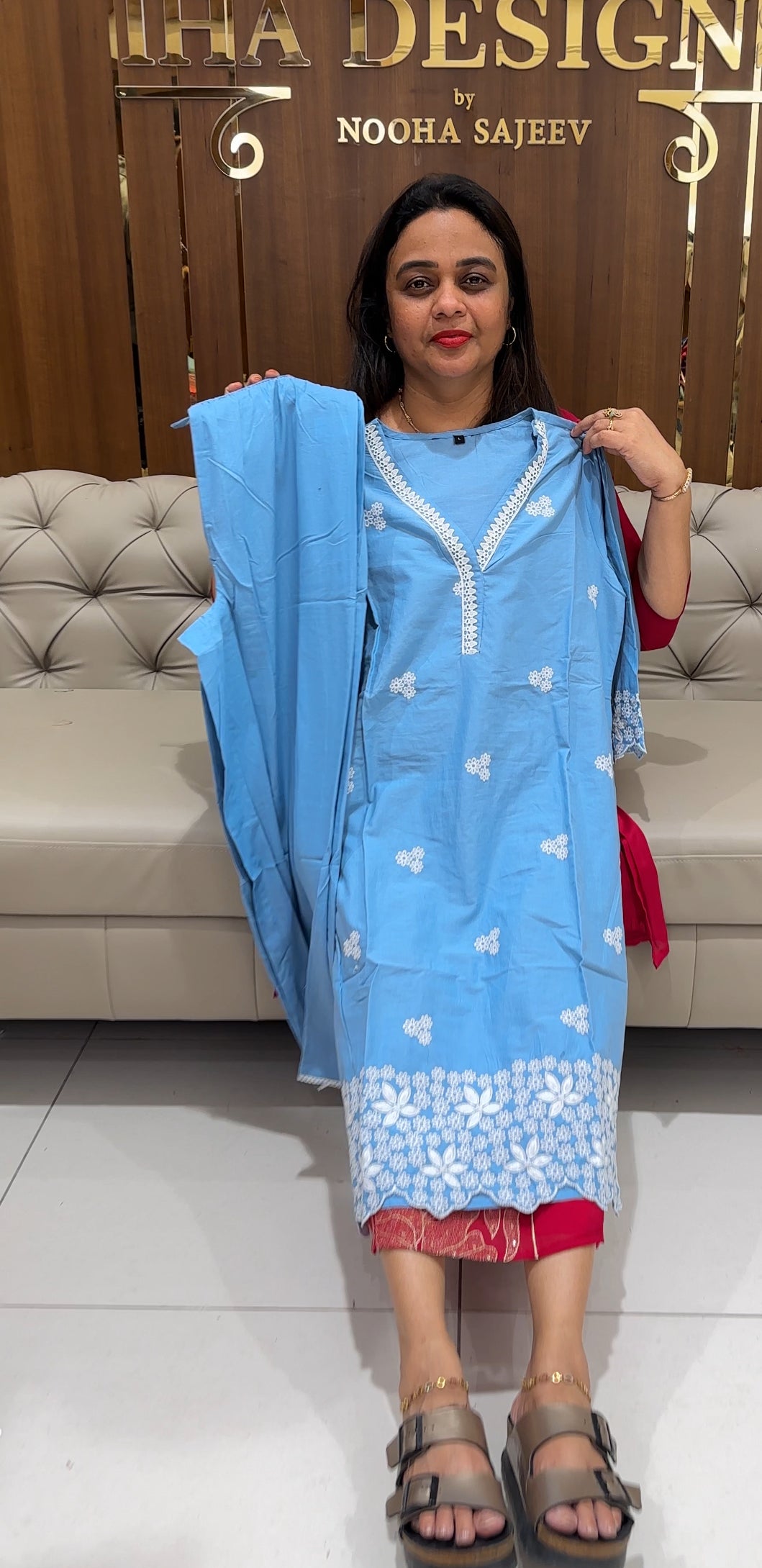CHIKANKARI TOP AND BOTTOM - IHA 23255