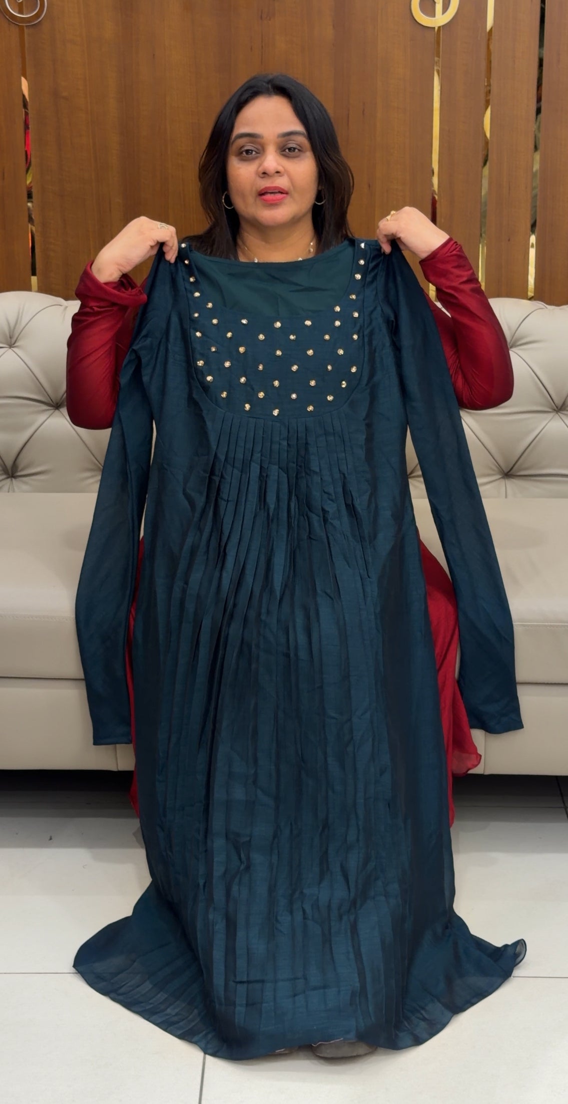 IHA'S IN-HOUSE HAND WORKED ALINE TOPS - IHA 28701