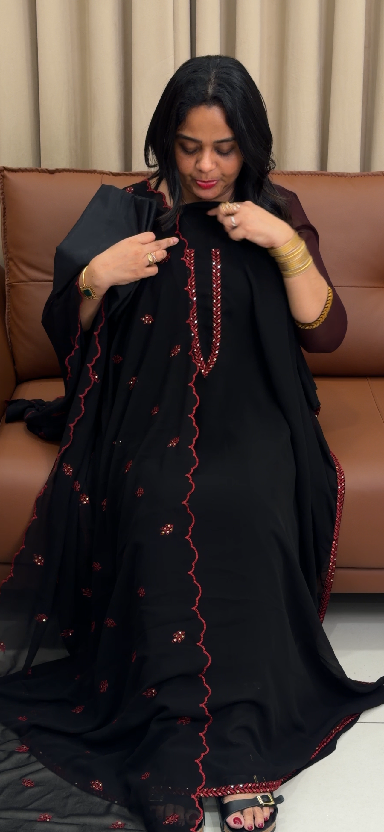 FAUX GEORGETTE UNSTITCHED SALWAR  SUITS - IHA 34033