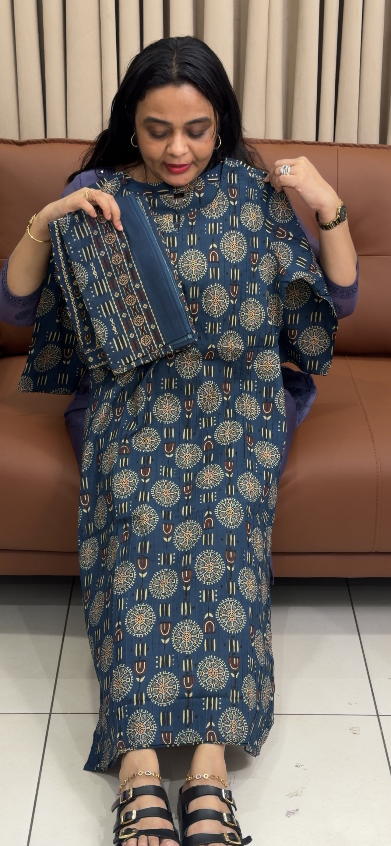 COTTON TOP, BOTTOM AND DUPATTA - IHA 34887