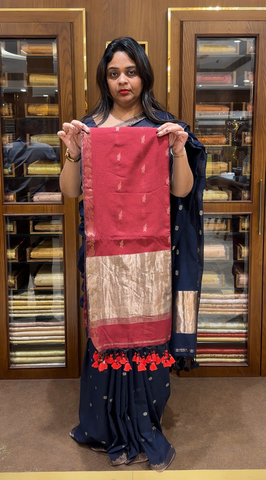 KHADDI COTTON SAREES - IHA 24143