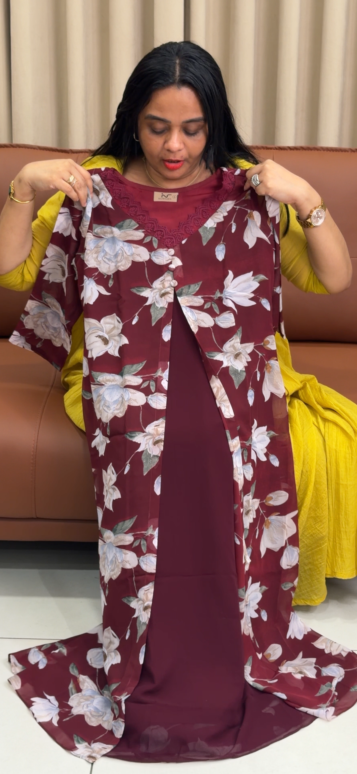 PRINTED ALINE TOPS - IHA 35248