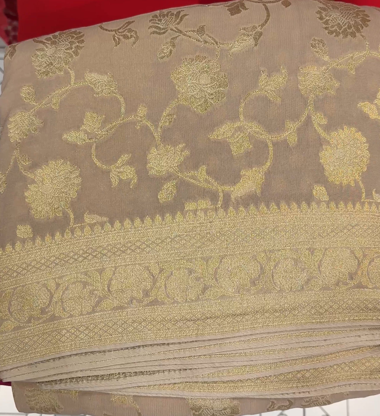 GEORGETTE BANARASI SAREES - IHA 18808