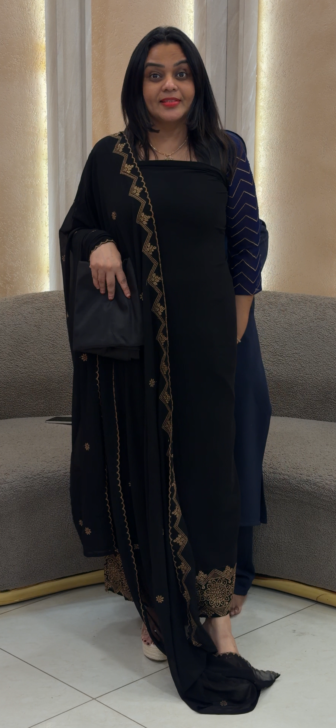 FAUX GEORGETTE UNSTITCHED SALWRA SUITS - IHA 32821
