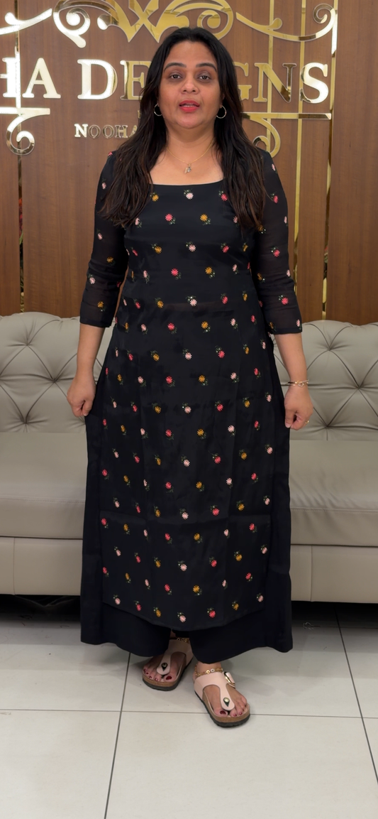 IHA'S IN-HOUSE MALAI CHANDERI LONG CO-ORDS SETS - IHA 29069