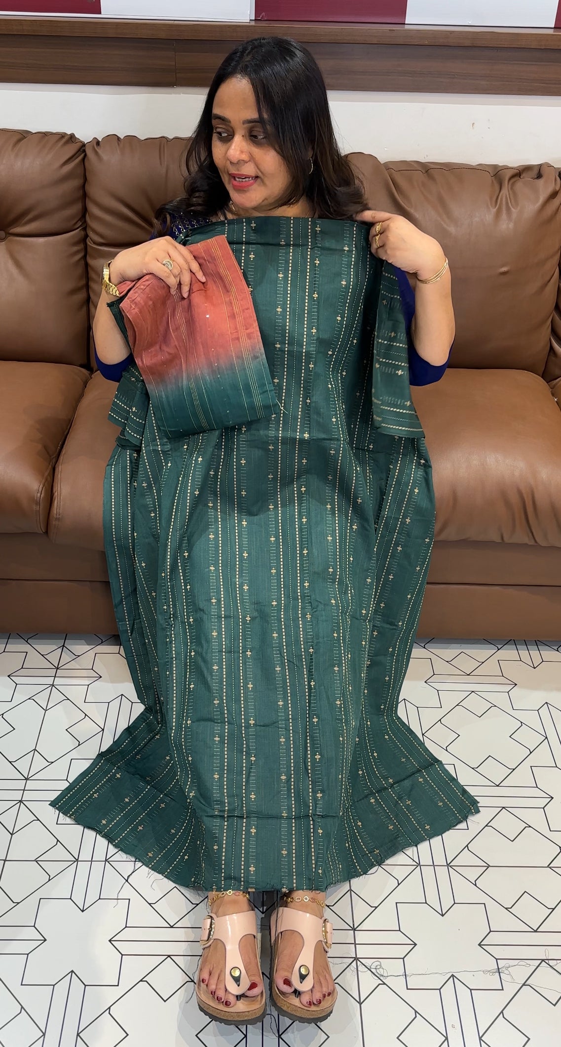 COTTON UNSTITCHED SALWAR SUITS -  IHA 28061