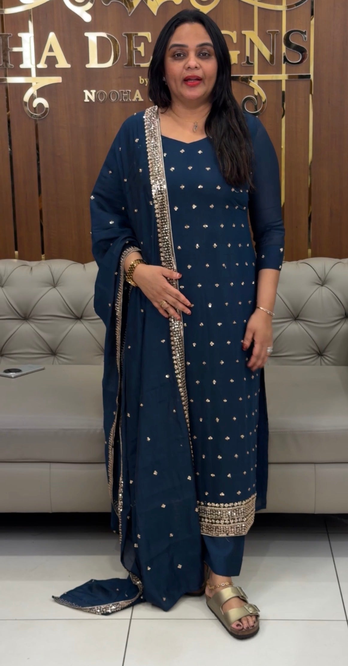 MUL CHANDERI UNSTITCHED SALWAR SUITS - IHA 33044