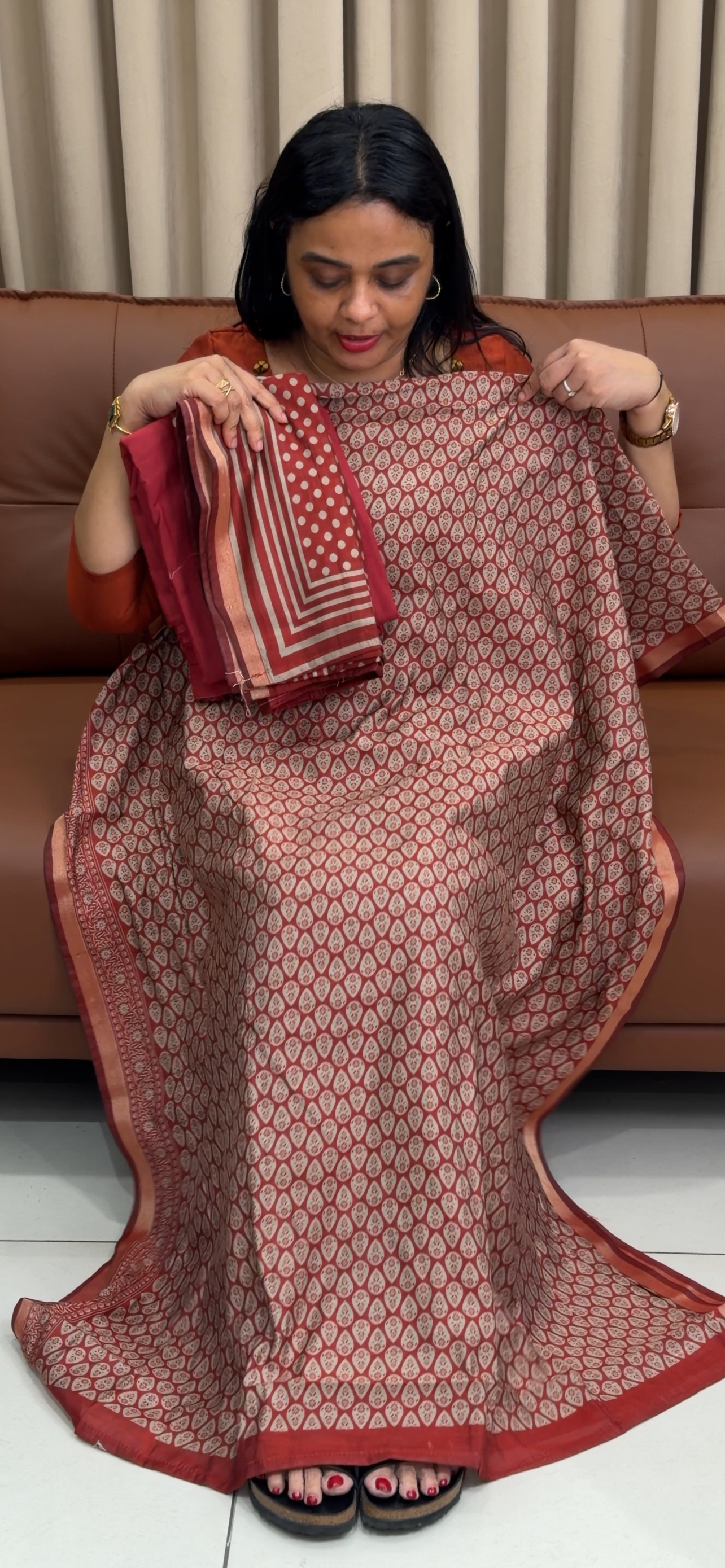 PRINTED SILK UNSTITCHED SALWAR SUITS - IHA 34321