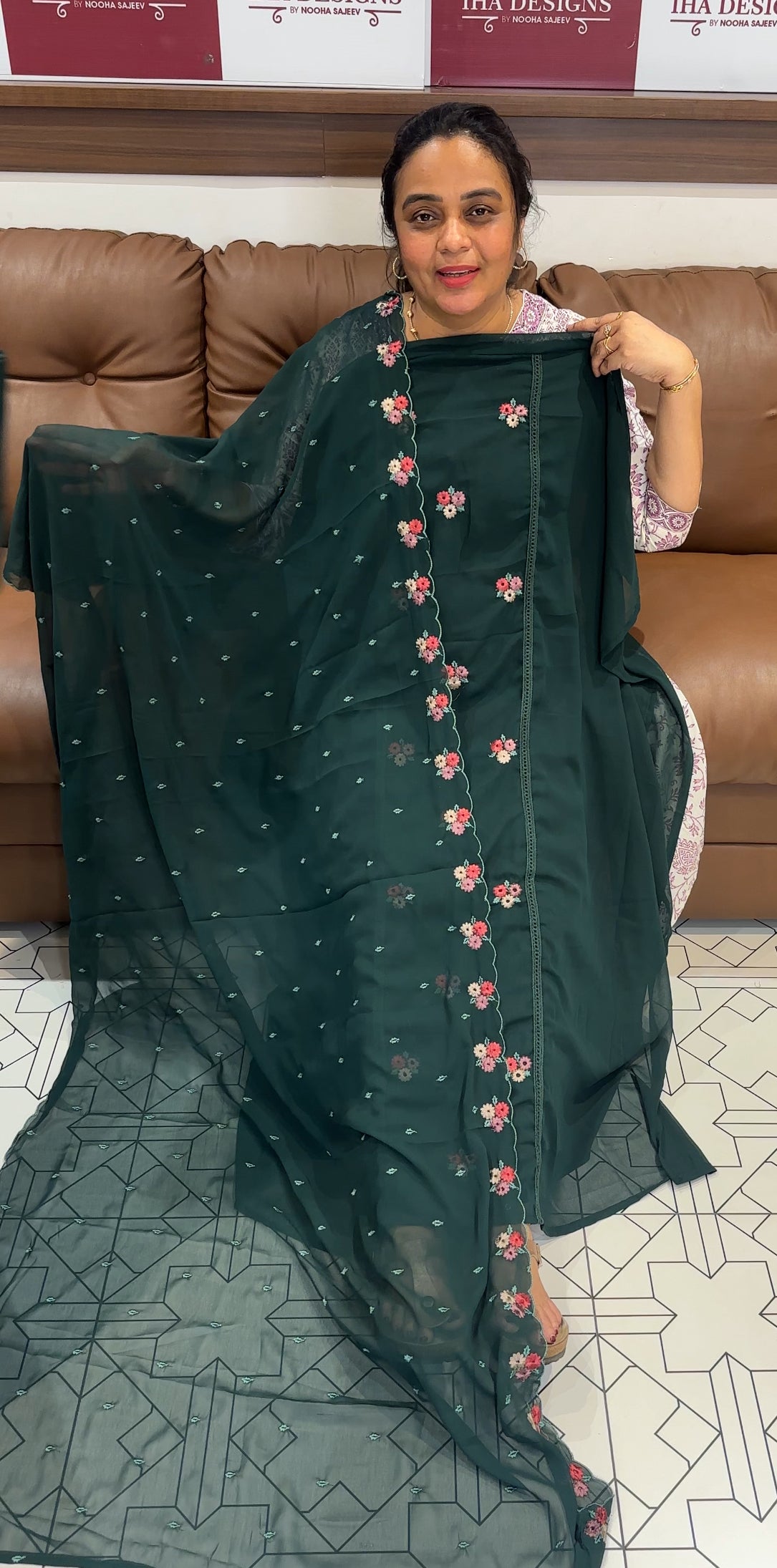 FAUX GEORGETTE UNSTITCHED SALWAR SUITS - IHA 26412