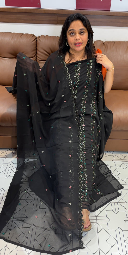 GEORGETTE UNSTITCHED SALWAR SUITS - IHA 26489