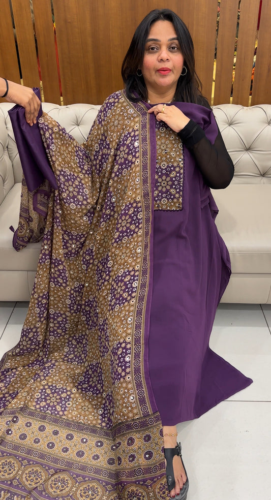 FAUX GEORGETTE UNSTITCHED SALWAR SUITS - IHA 28842