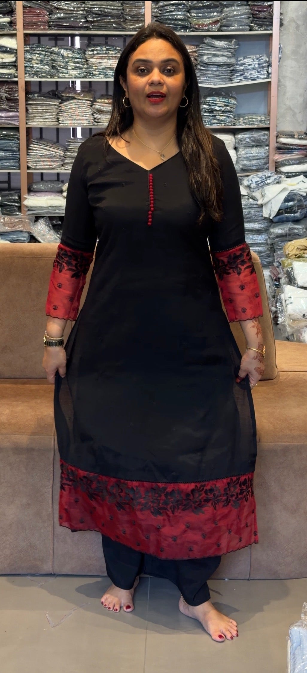 MUL CHANDERI TOP AND BOTTOM - IHA 32967