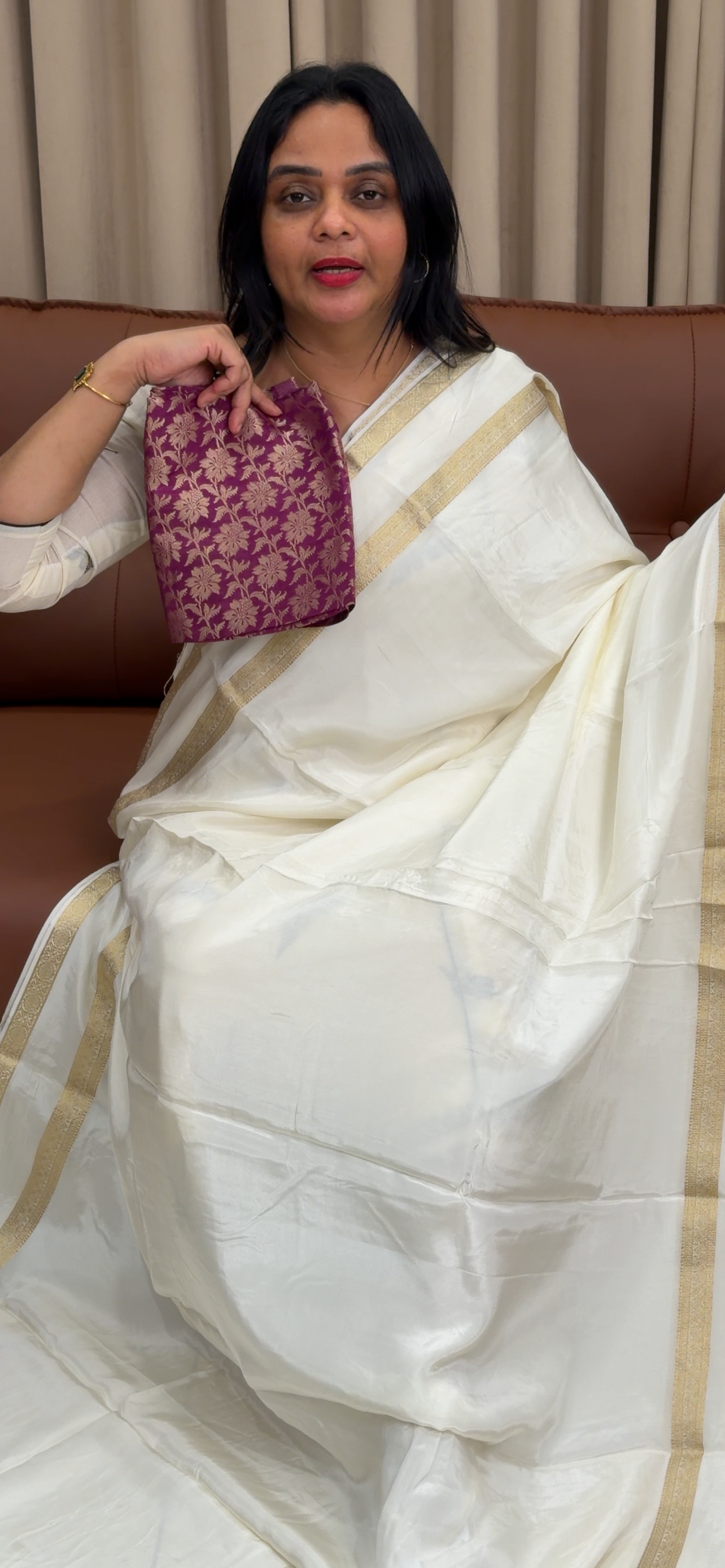 VISCOSE CRAPE SAREES - IHA 34247
