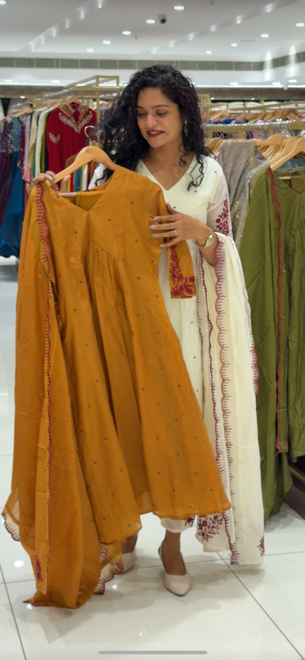 MALAI CHANDERI TOP, BOTTOM AND DUPATTA - IHA 29348