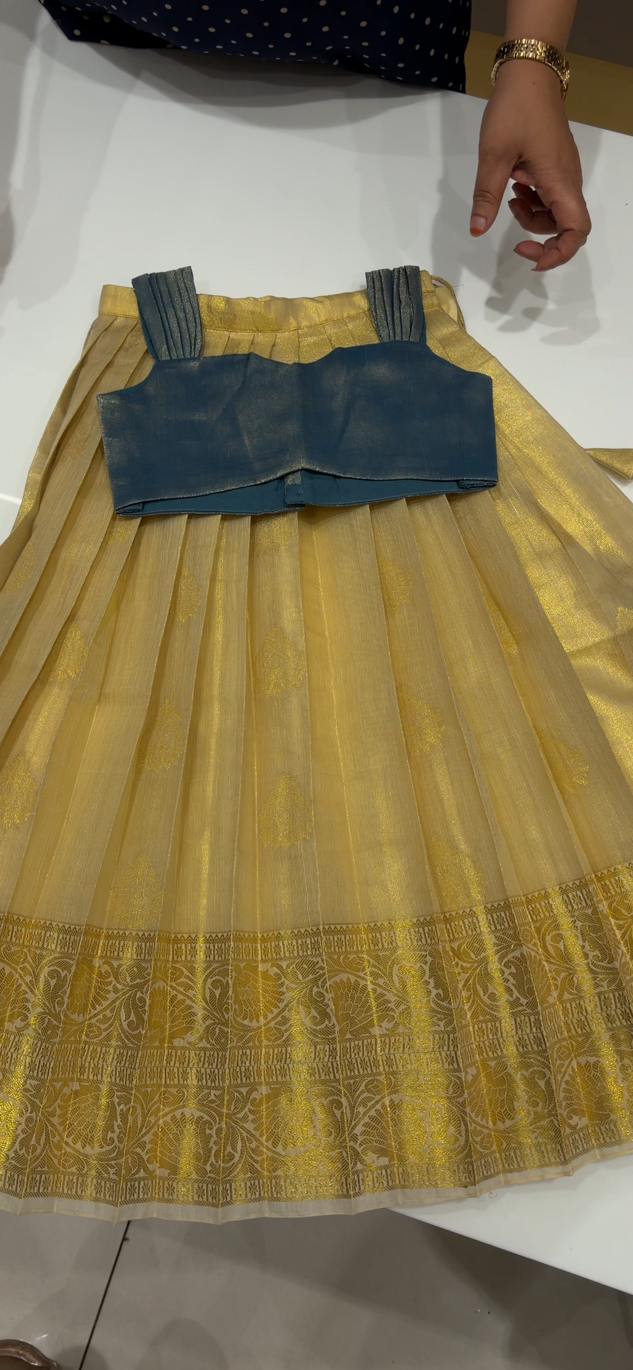IHA'S IN-HOUSE KIDS CROP TOP AND SKIRT - IHA 34600