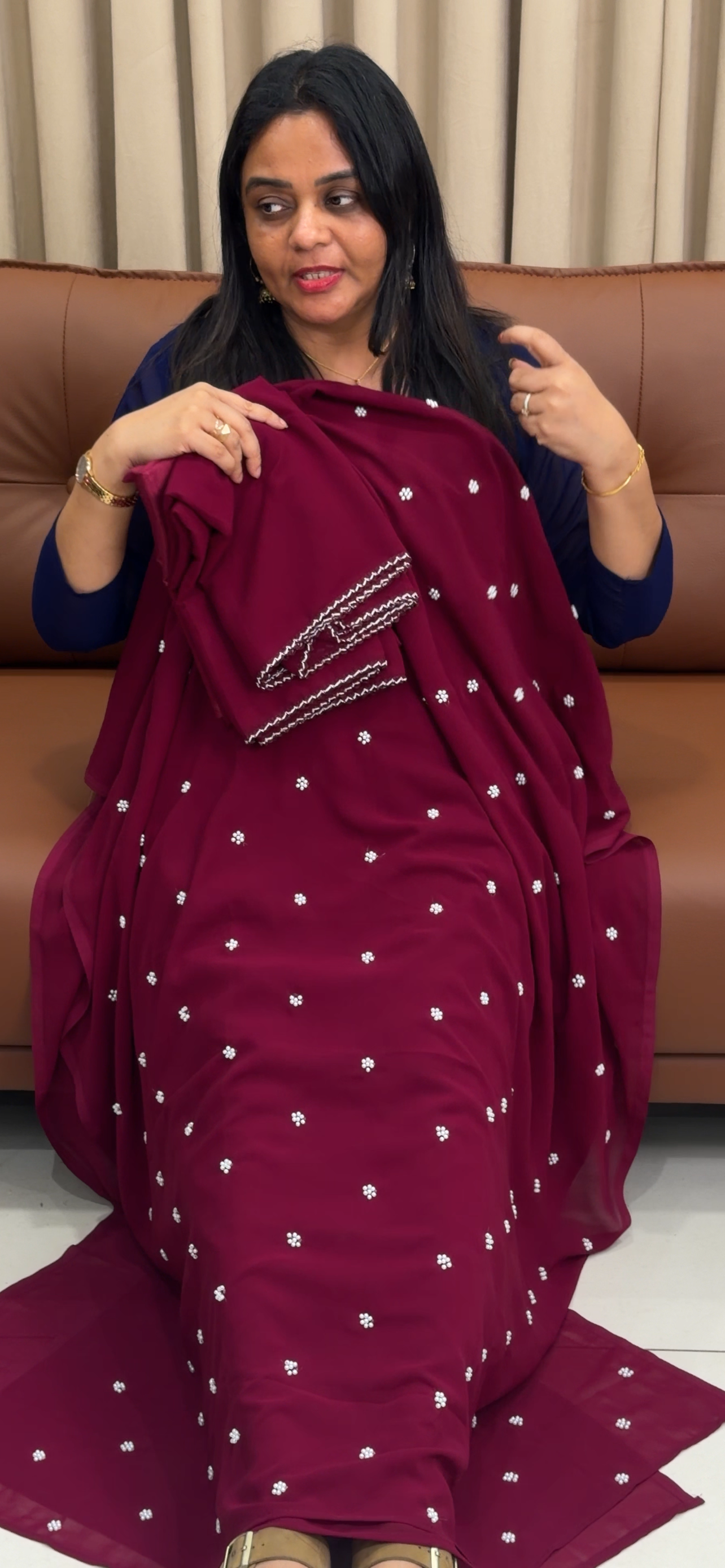 FAUX GEORGETTE UNSTITCHED SALWAR SUITS - IHA 33663