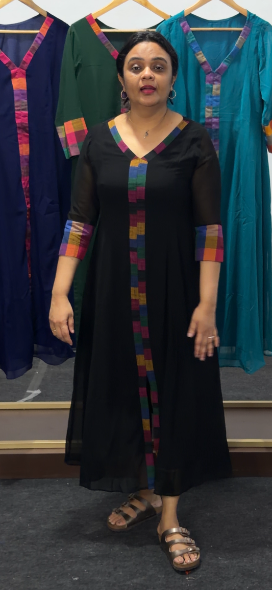 IHA'S IN-HOUSE GEORGETTE ALINE TOPS - IHA 36066