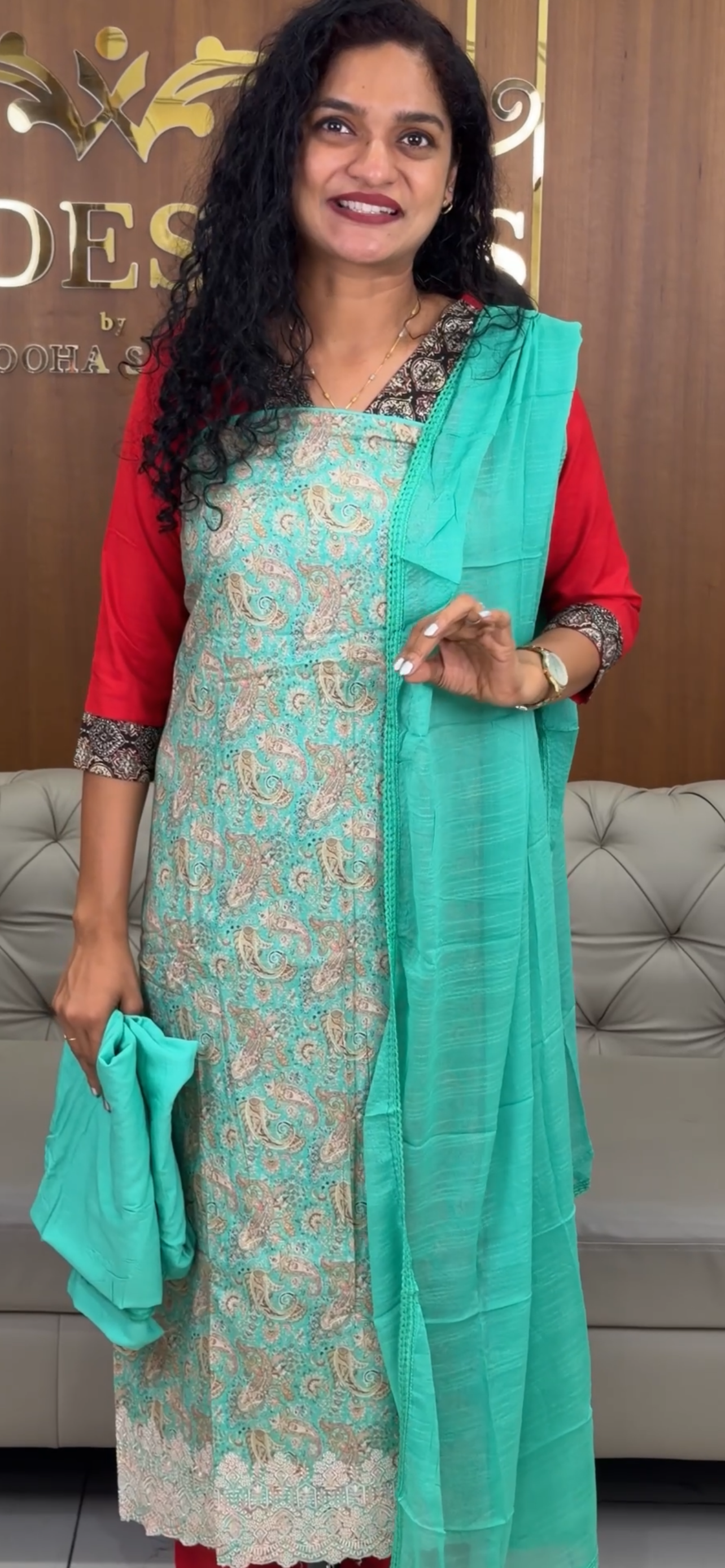 PRINTED COTTON UNSTITCHED SALWAR SUITS - IHA 32773