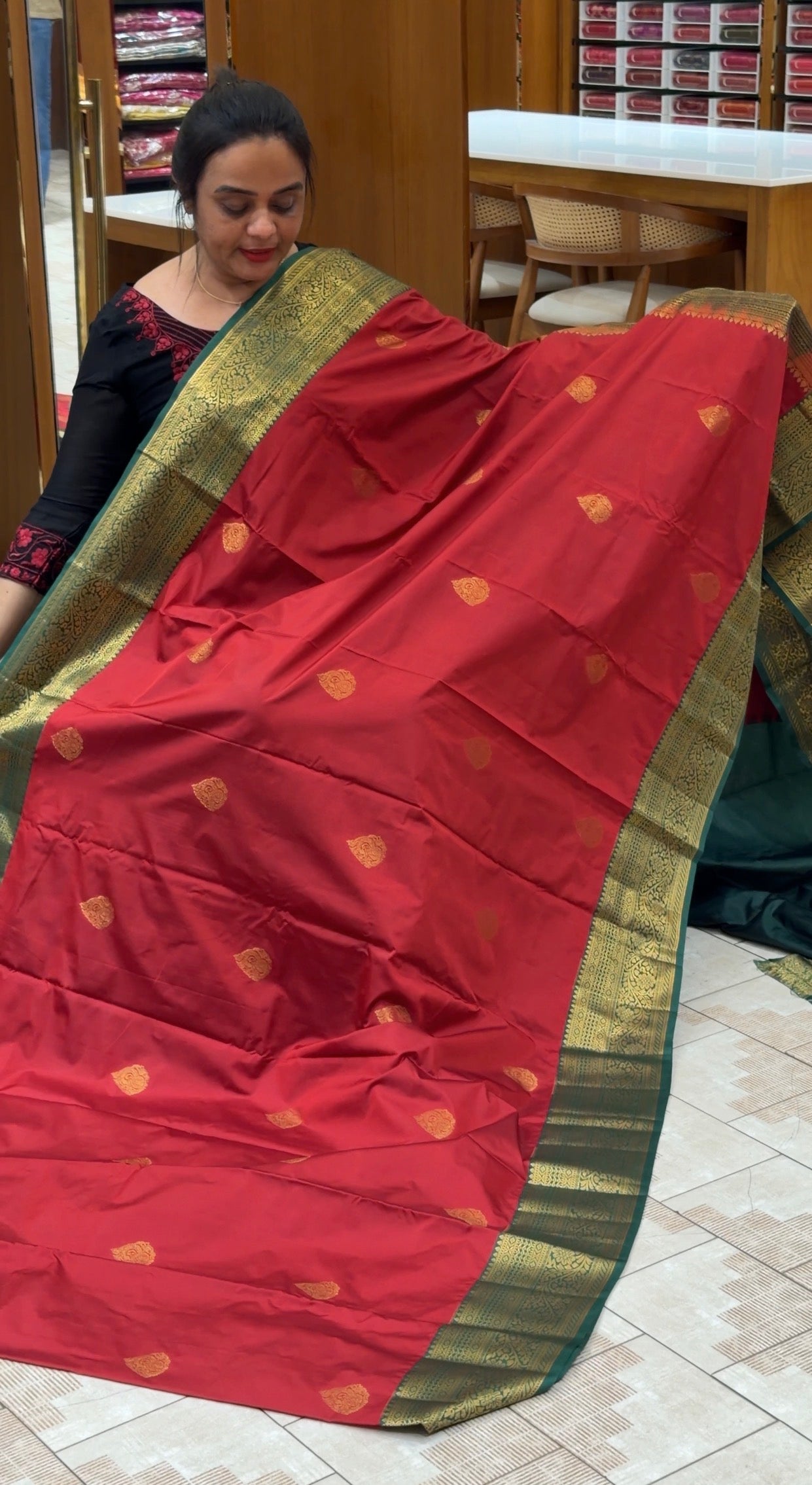 SEMI KANCHIPURAM SILK SAREES - IHA 31387