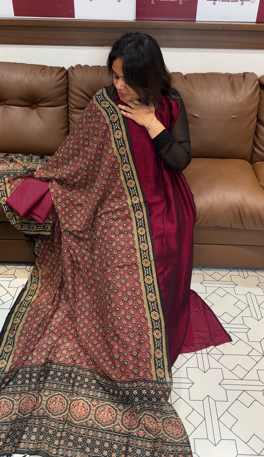 SEMI RAW SILK UNSTITCHED SALWAR SUITS -  IHA 26232