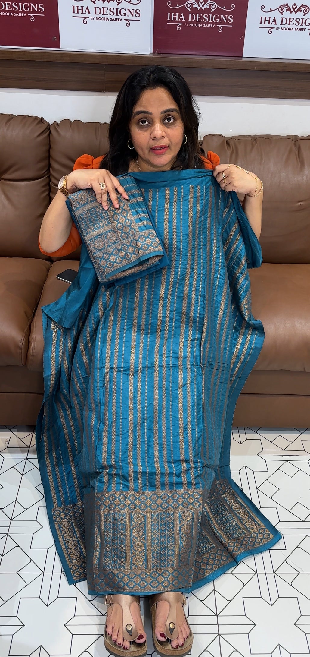 FORWARD SEMI BANARASI UNSTITCHED SALWAR SUITS - IHA 26484