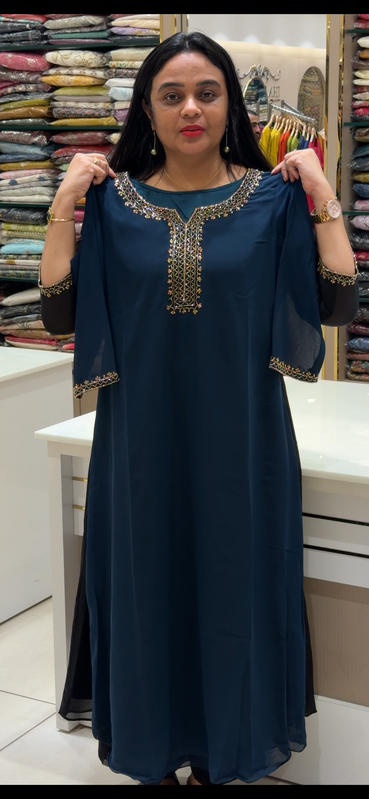 IHA'S IN-HOUSE HAND WORKED ALINE TOPS - IHA 35397