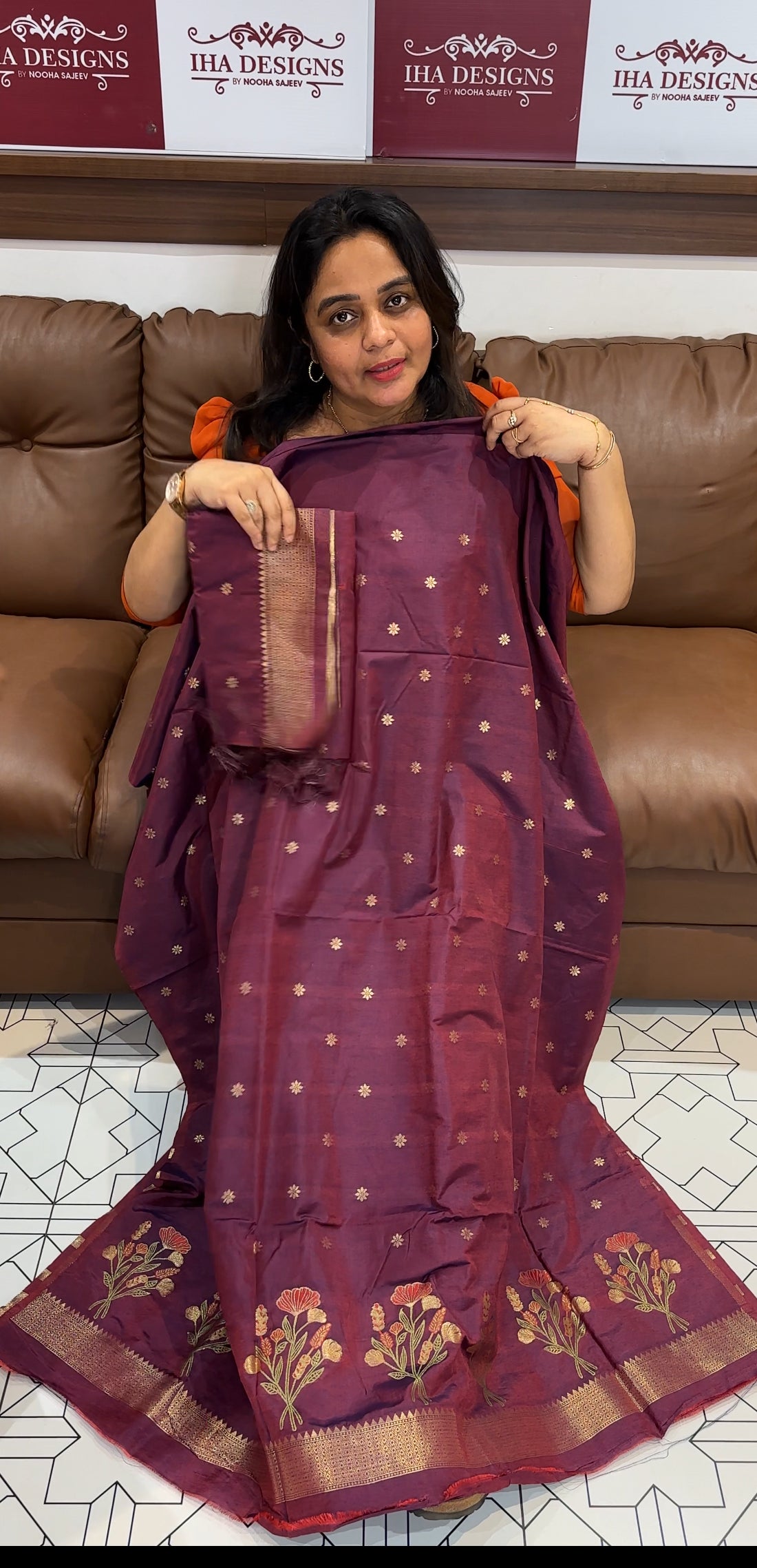 SEMI BANARASI UNSTITCHED SALWAR SUITS - IHA 26447