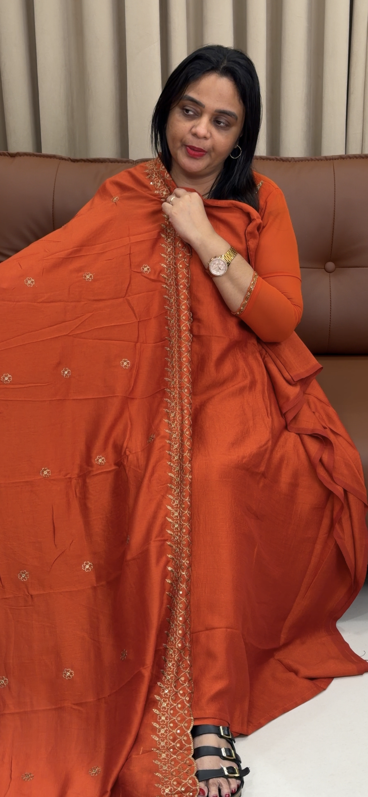 SEMI RAW SILK UNSTITCHED SALWAR SUITS - IHA 34271