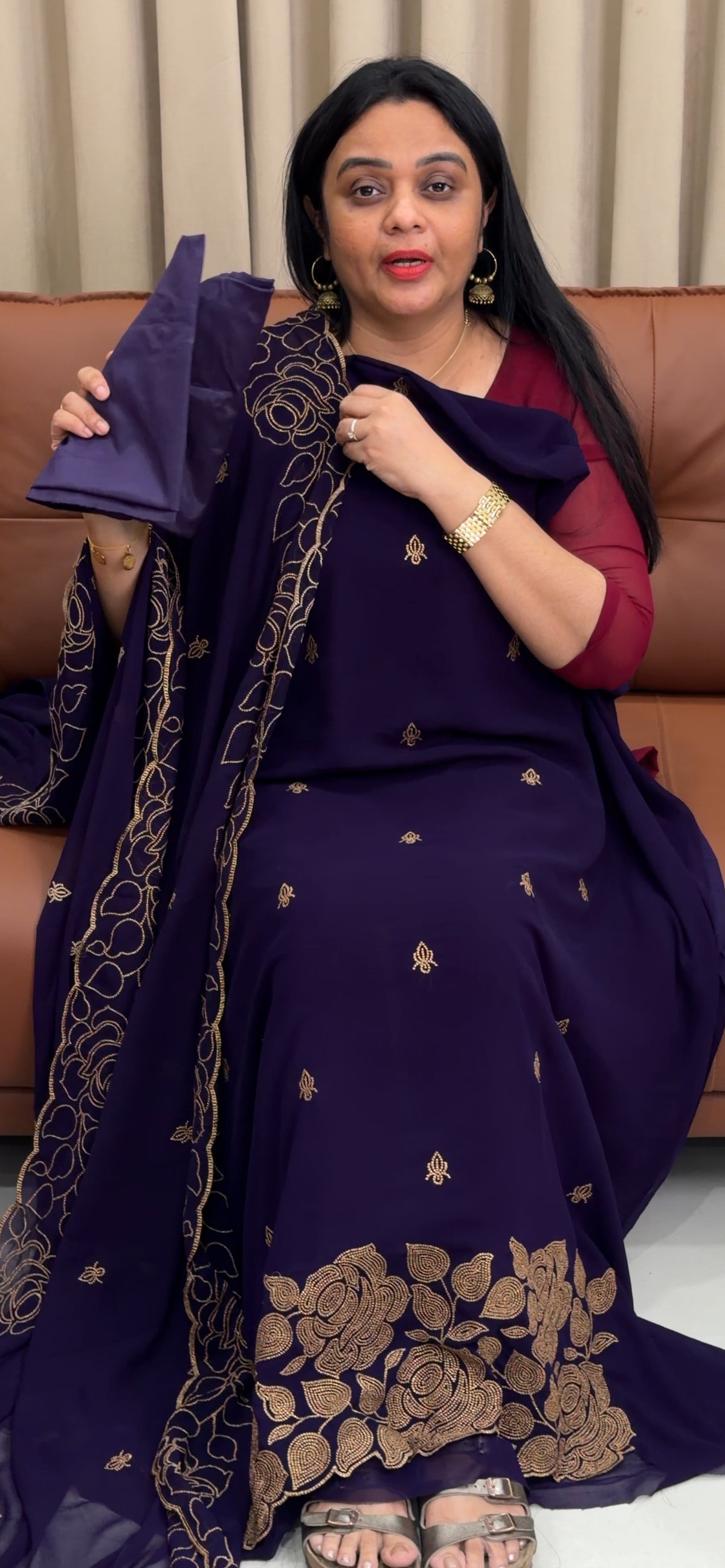 GEORGETTE UNSTITCHED SALWAR SUITS - IHA 35791