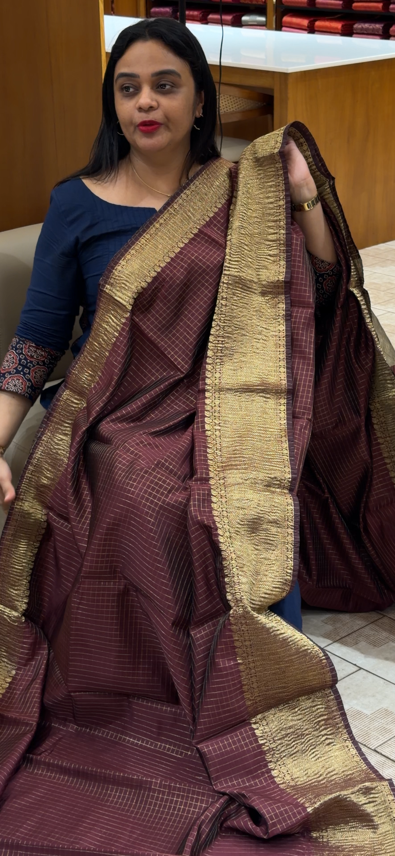 SEMI BANARASI SAREES - IHA 34378