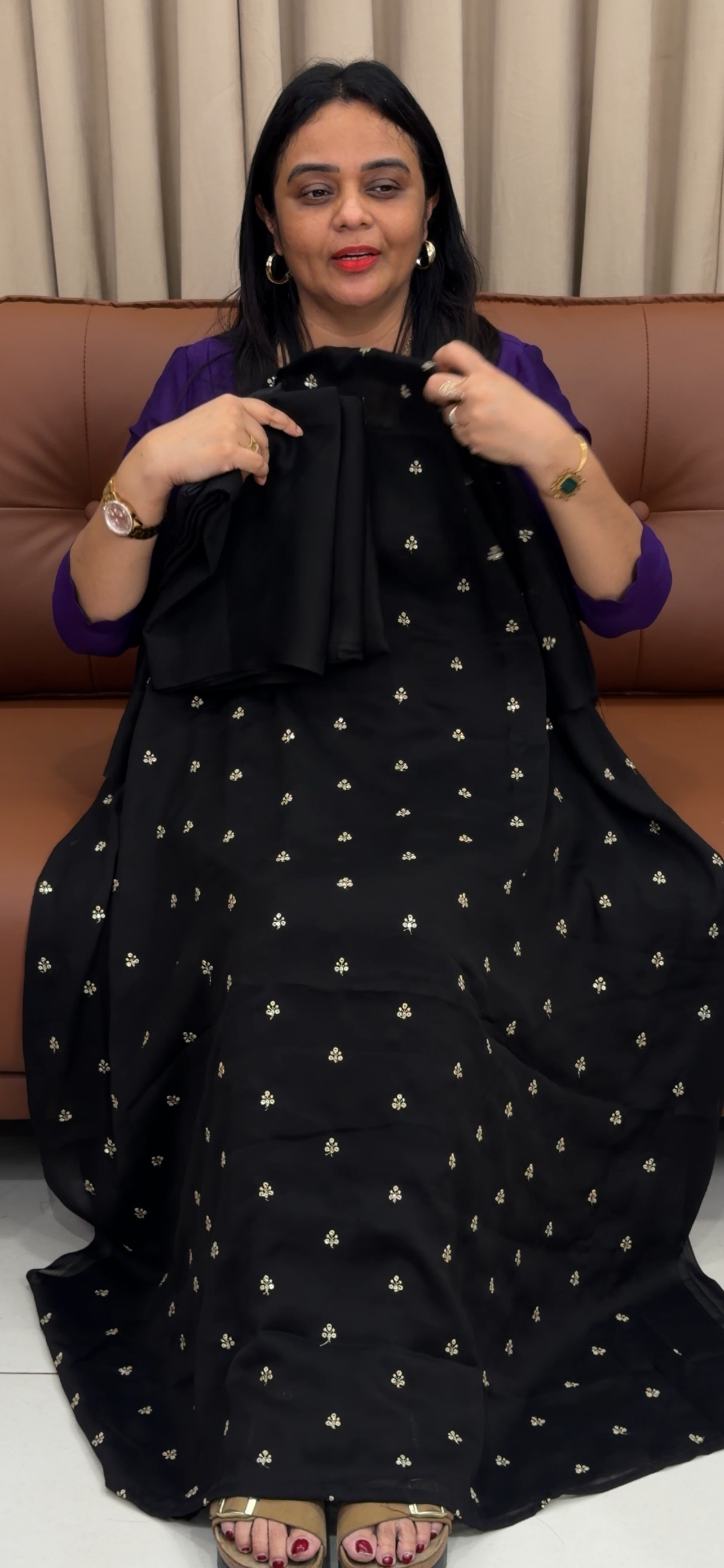 SILKY GEORGETTE UNSTITCHED SALWAR SUITS - IHA 33433