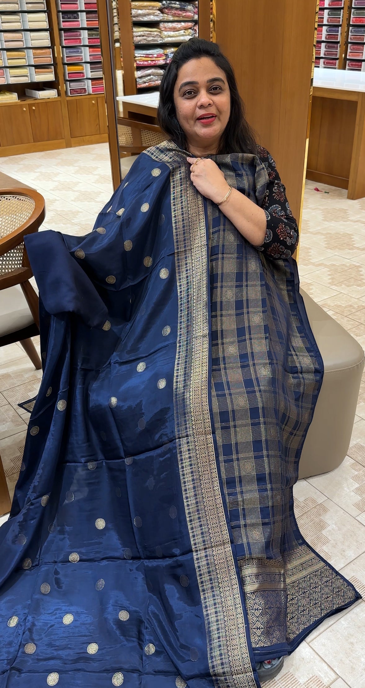 CRAPE UNSTITCHED SALWAR SUITS - IHA 29412