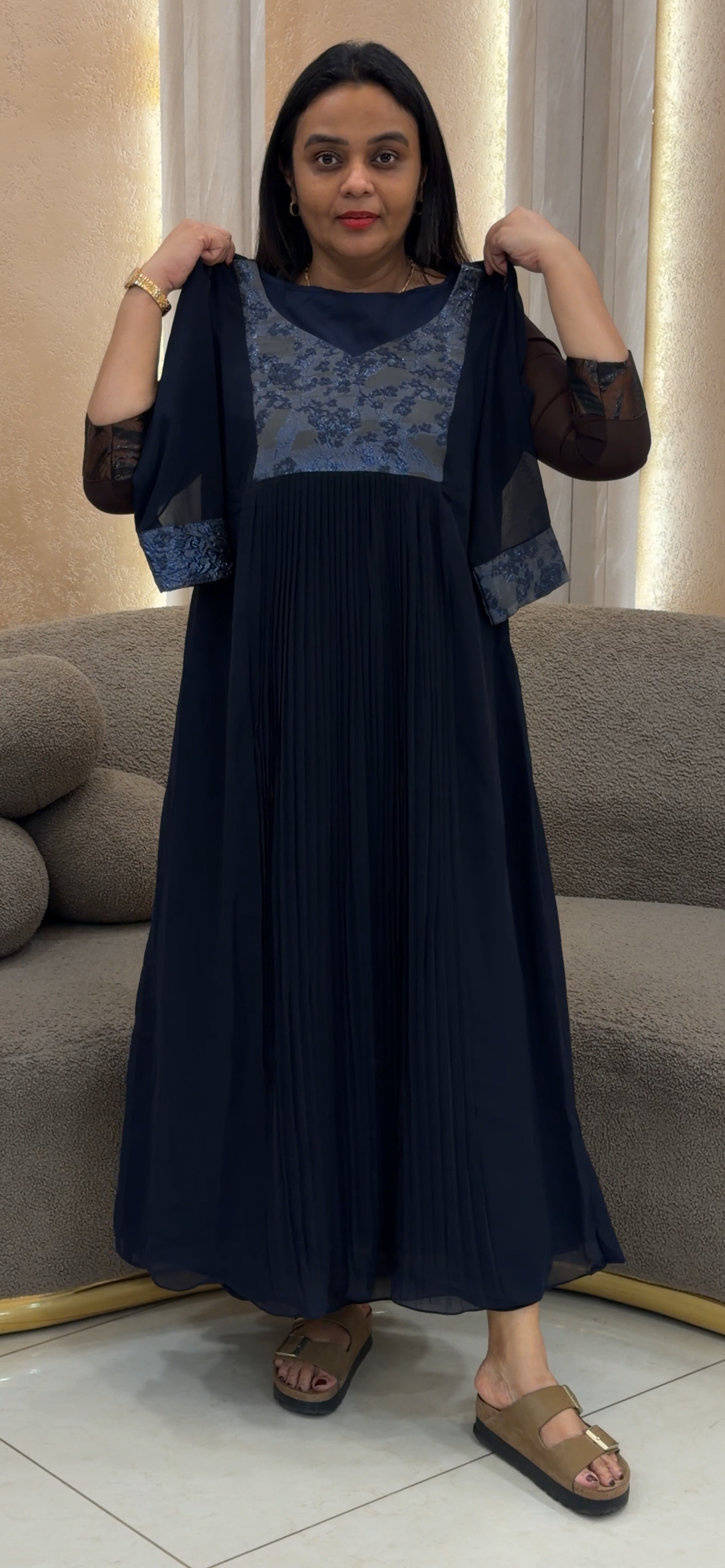 IHA'S IN-HOUSE GEORGETTE ALINE TOPS - IHA 33045