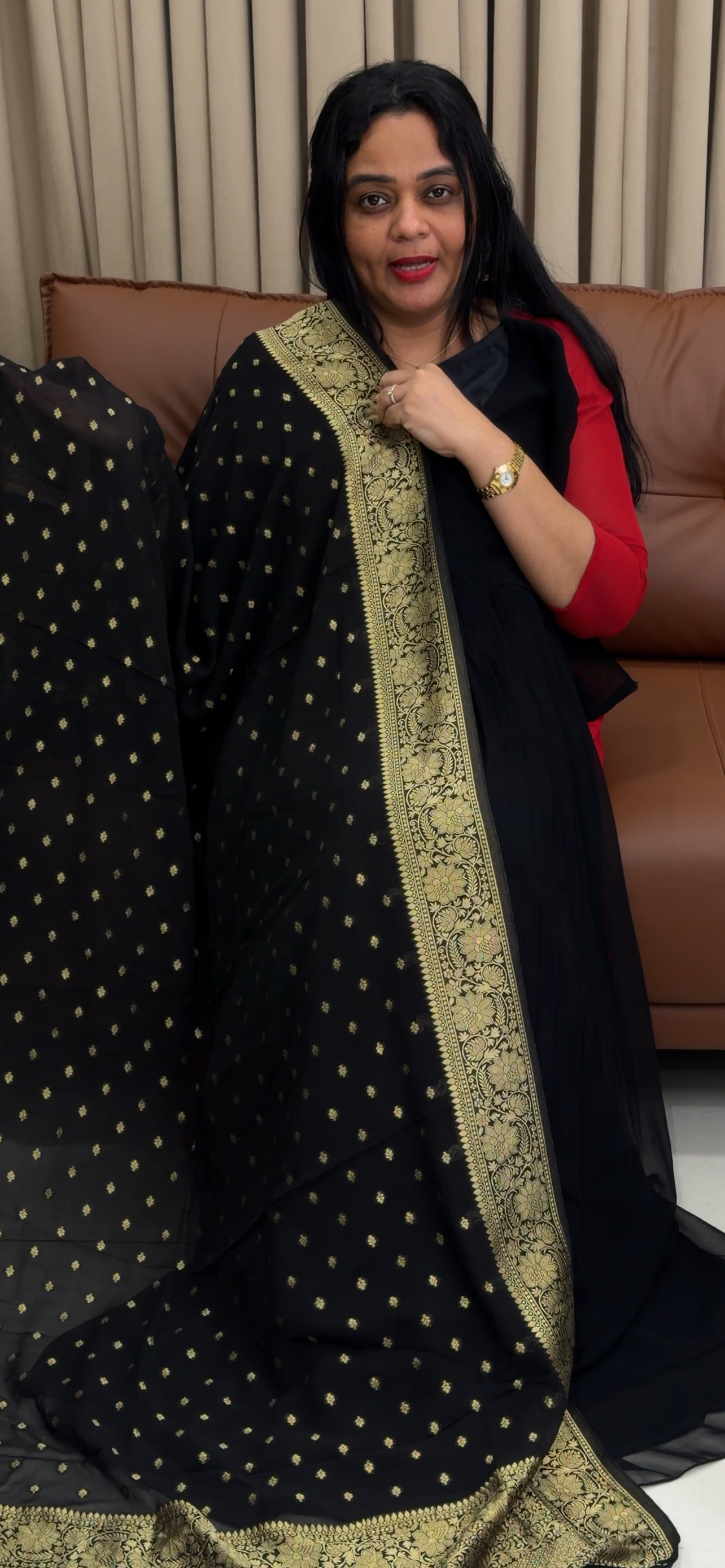 IHA'S IN-HOUSE ALIYA CUT TOP AND DUPATTA - IHA 34517