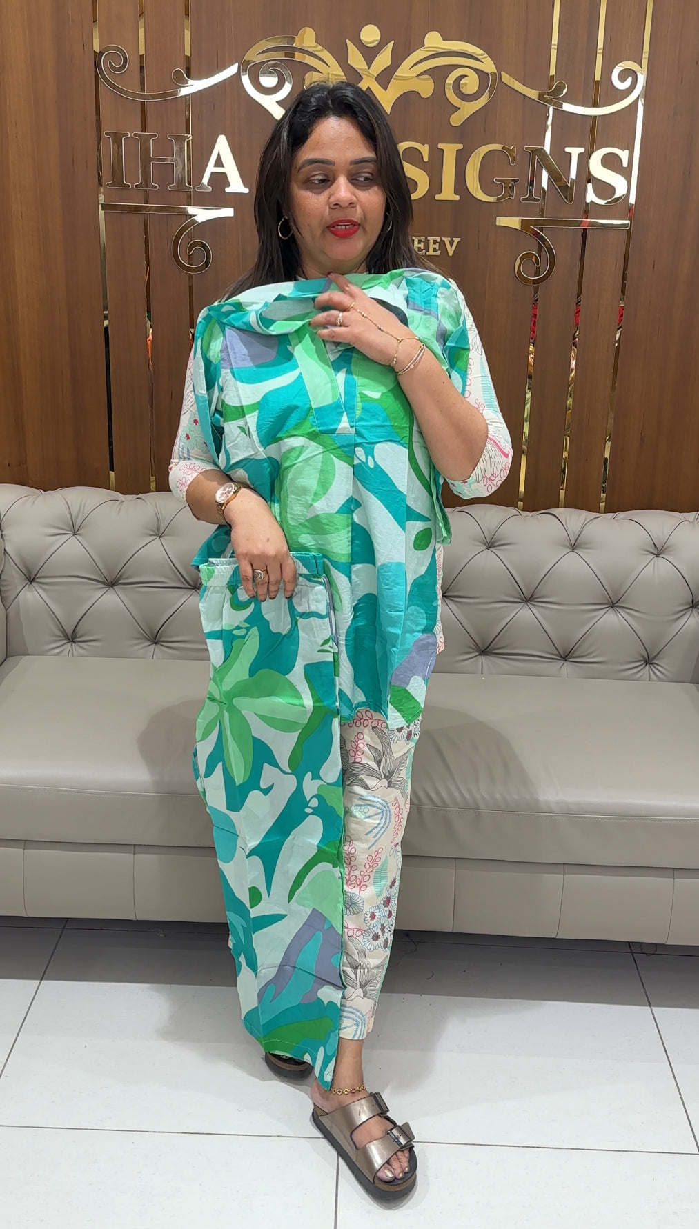 COTTON SHORT CO-ORDE SETS - IHA 24142