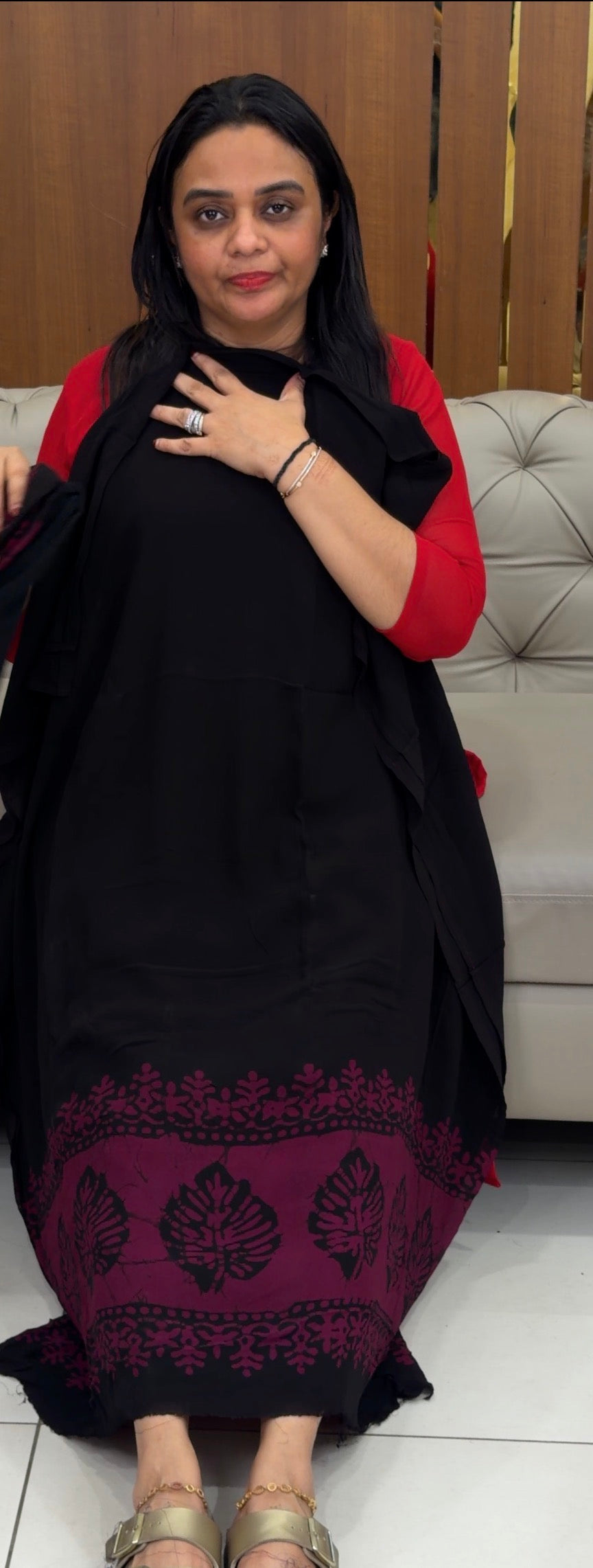 BATIK PRINTED GEORGETTE UNSTITCHED SALWAR SUITS - IHA 32054