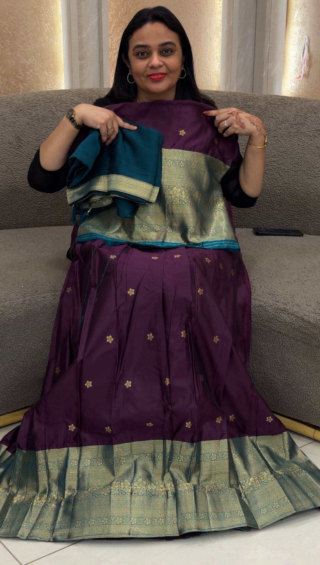 SEMI STITCHED DHAVANI SETS - IHA 33028