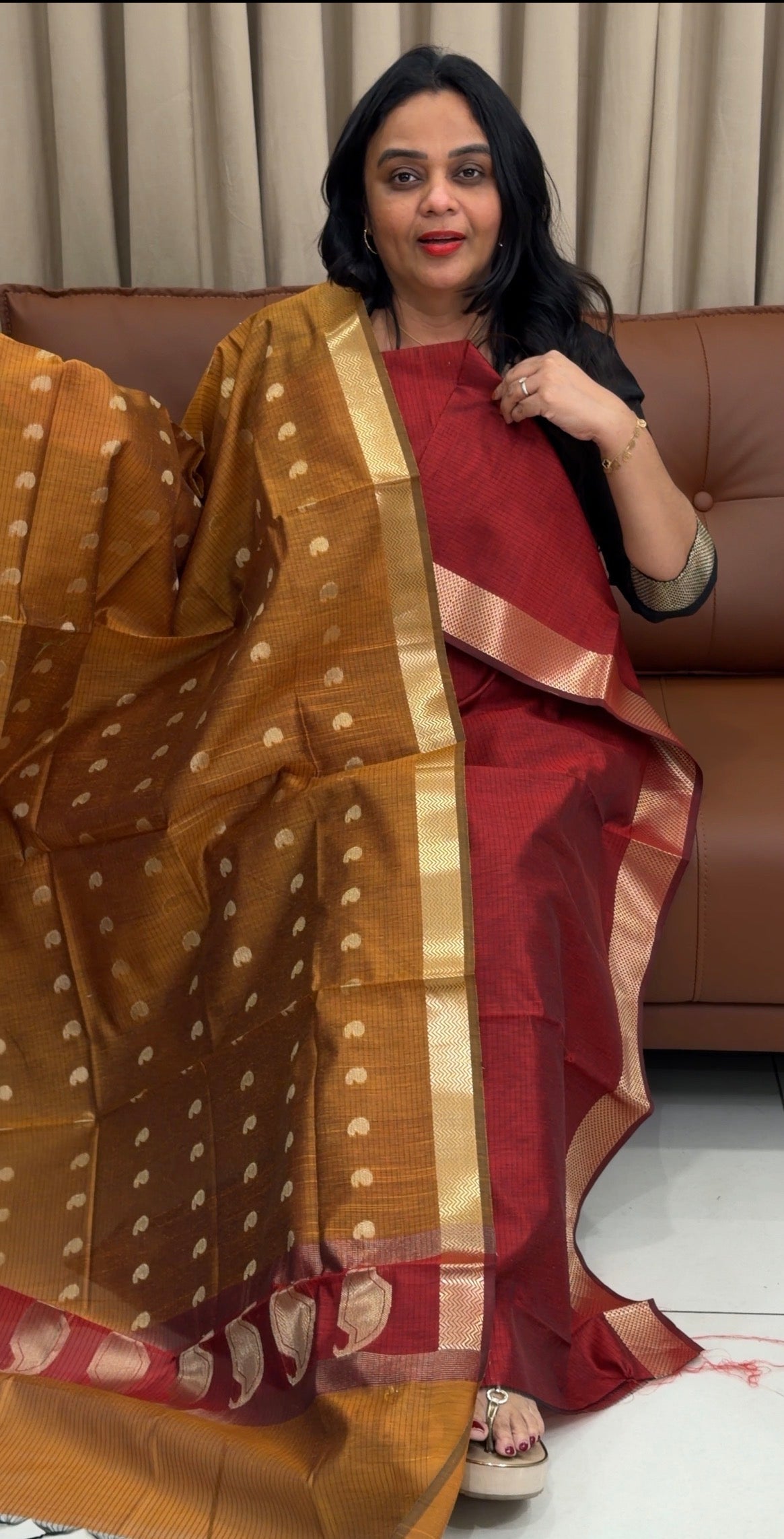 FORWARD MUL CHANDERI UNSTITCHED SALWAR SUITS - IHA 33340