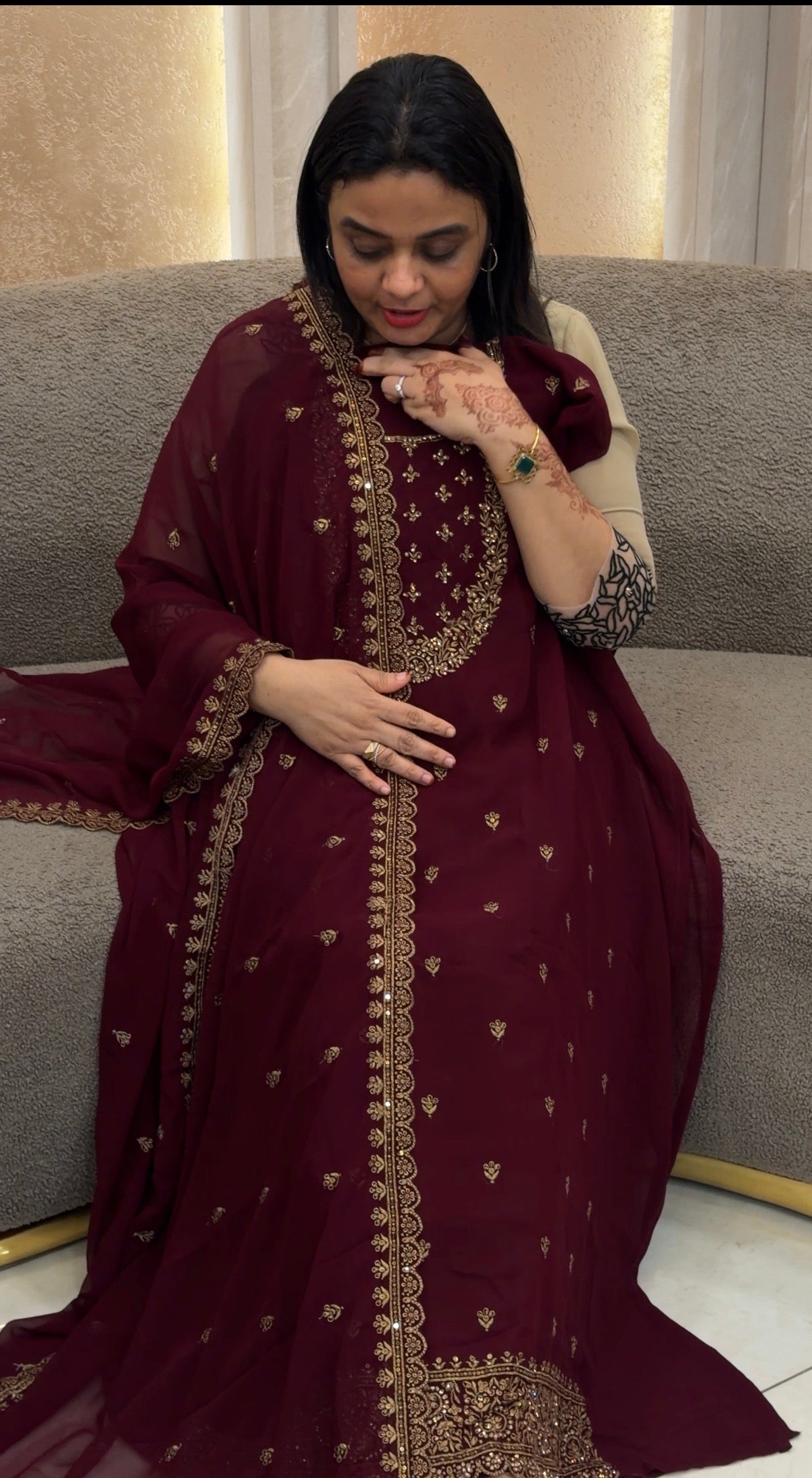 FAUX GEORGETTE UNSTITCHED SALWAR SUITS - IHA 32997