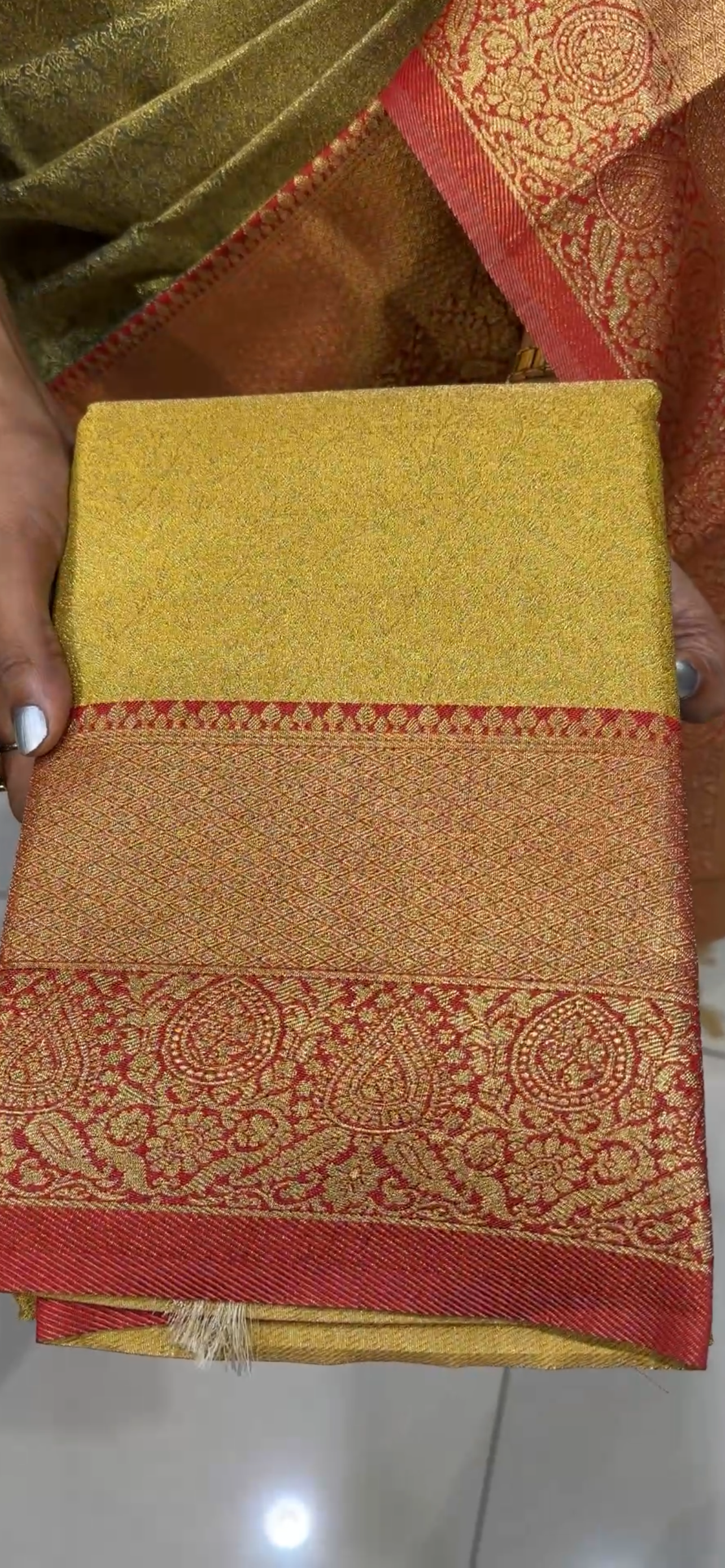 SEMI BROCADE SAREES - IHA 33514