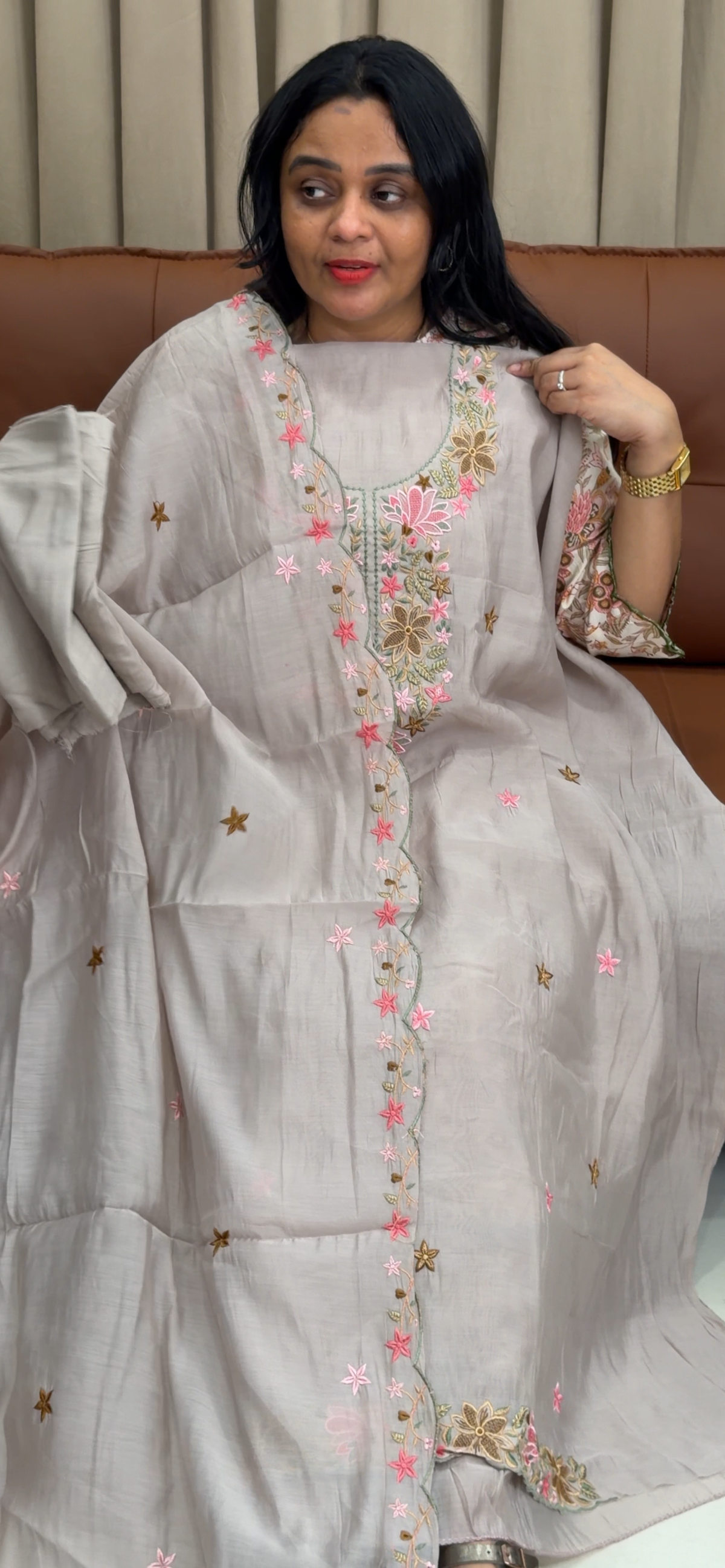 MUL CHANDERI UNSTITCHED SALWAR SUIST - IHA 35893