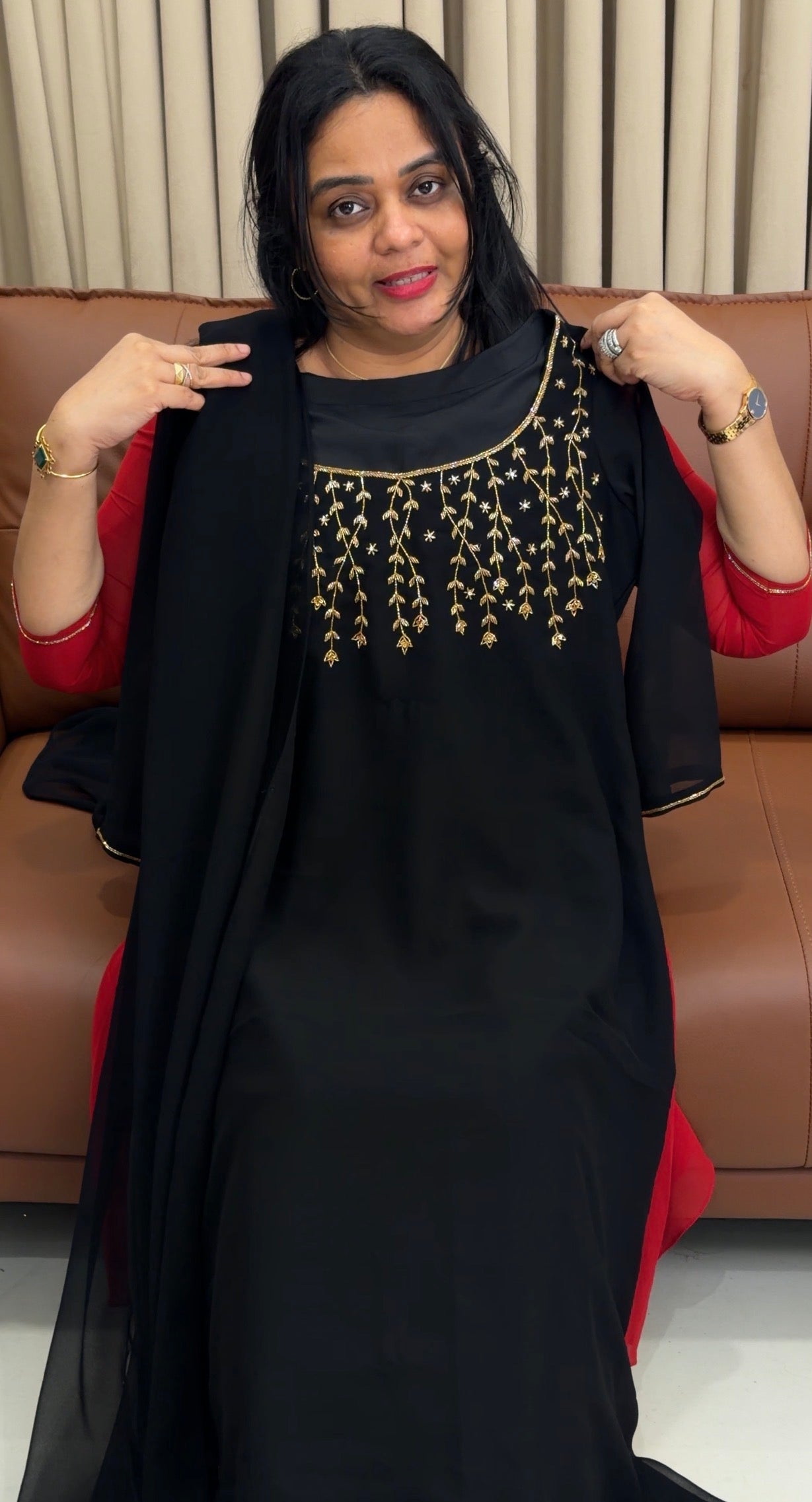 IHA'S IN-HOUSE HANDWORKED SLITTED TOPS - IHA 34589