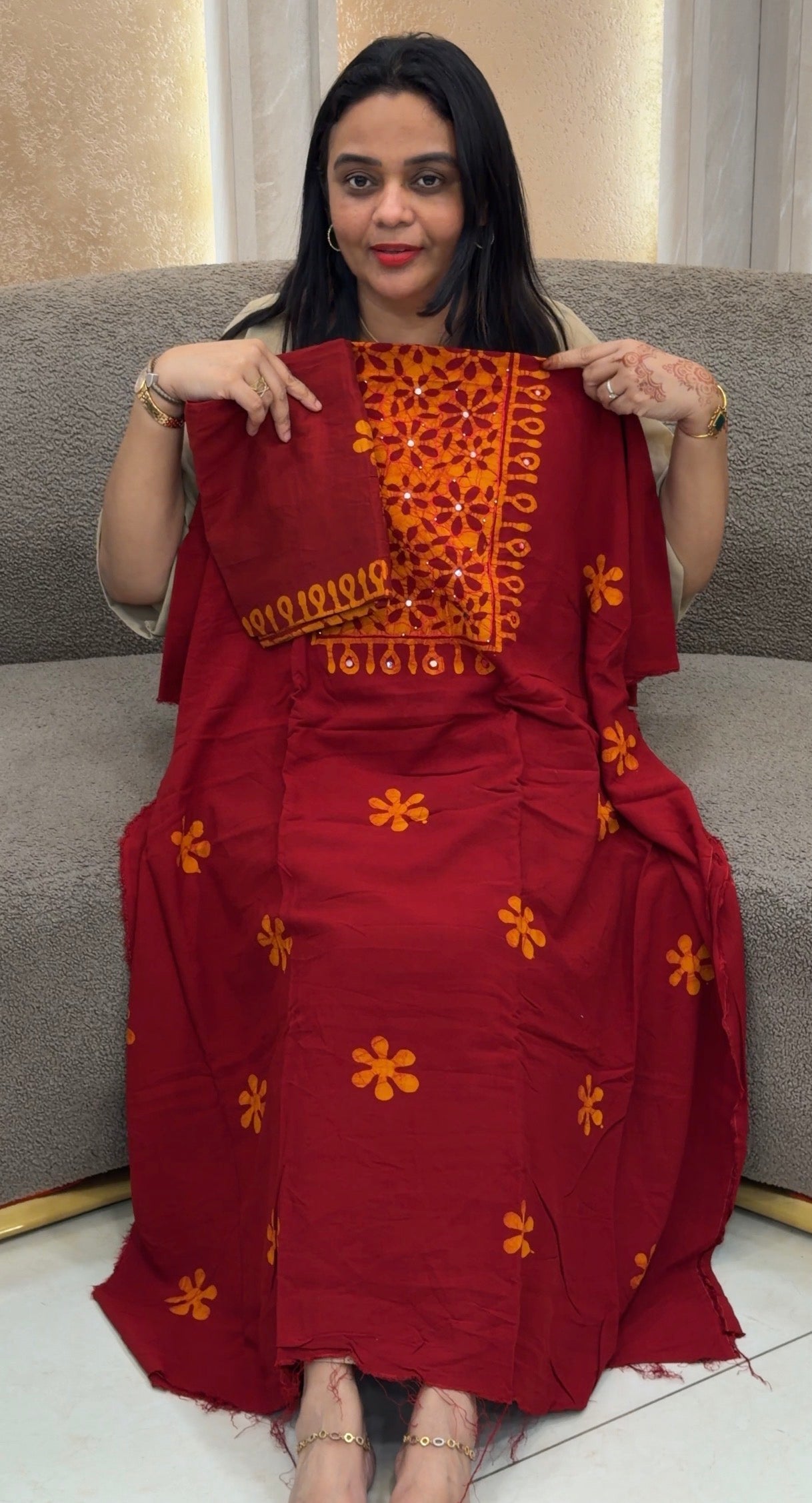 BATIK PRINTED UNSTITCHED SALWAR SUITS - IHA 33059