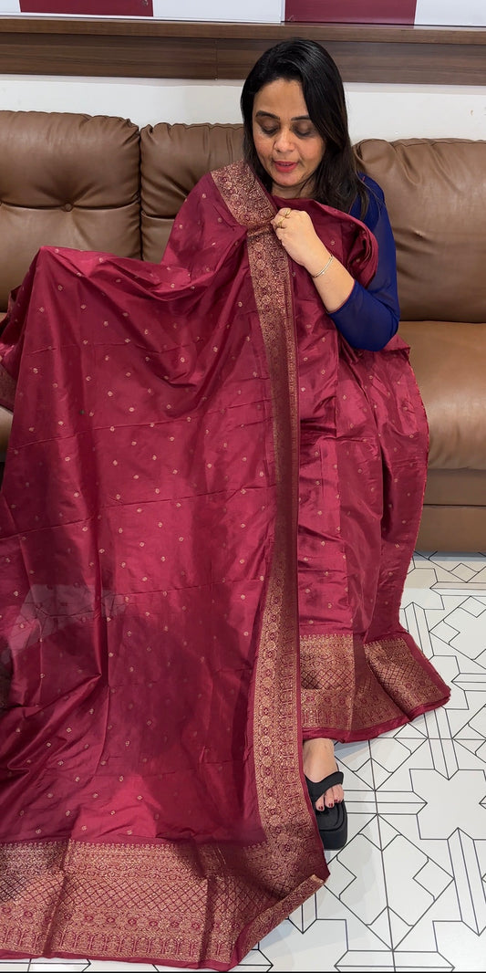 SEMI BANARSI UNSTITCHED SALWAR SUITS - IHA 27885