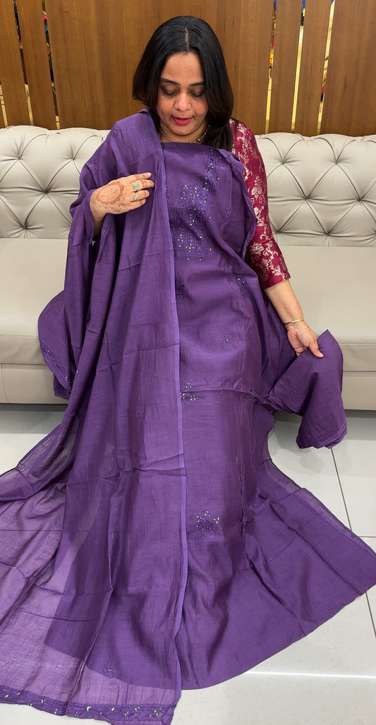 MALAI CHANDER UNSTITCHED SALWAR SUITS - IHA 27609