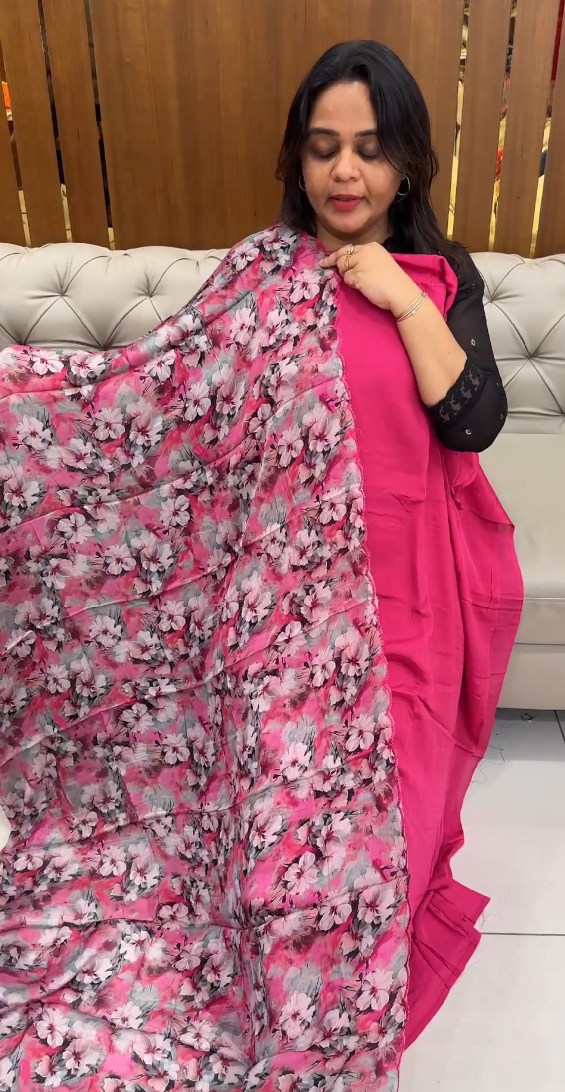 PLATINUM CHIFFON UNSTITCHED SALWAR SUITS - IHA 29290