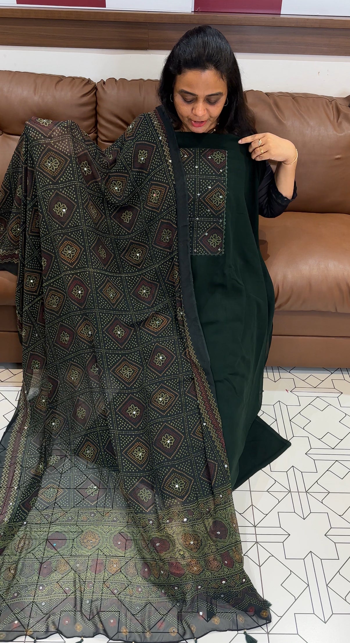 FAUX GEORGETTE UNSTITCHED SALWAR SUITS - IHA 27969