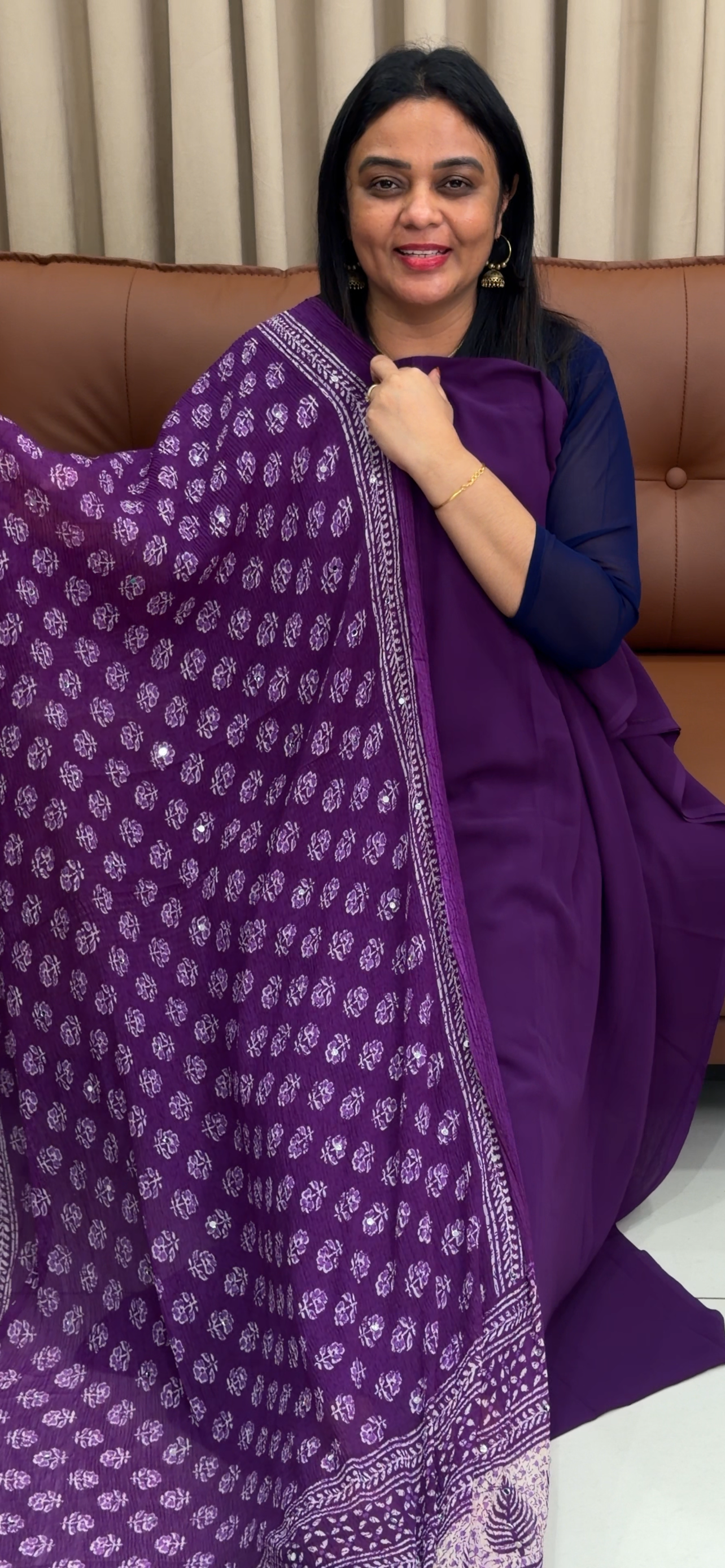 FAUX GEORGETTE UNSTITCHED SALWAR SUITS - IHA 33638
